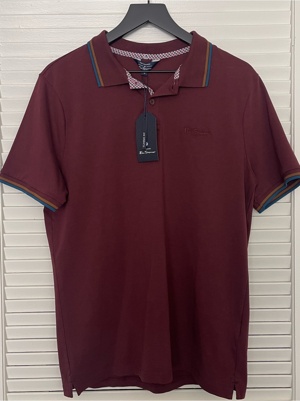 Ben Sherman Burgundy Polo with Contrast Trim